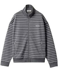 Miu Miu - Striped Cotton Fleece Jacket Mjla69 174V F052N" - Lyst