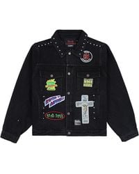 Pleasures - Dead Kennedys Diy Trucker Denim Jacket P26F040" - Lyst