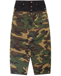 Boredom Kills - Double Waisted Denim Pants "Camouflage" Bk009" - Lyst