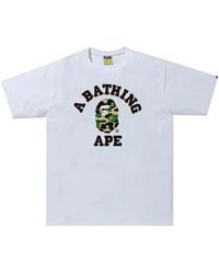 A Bathing Ape - Abc Camo College T-Shirt 1J30 110 005" - Lyst
