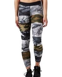Reebok - One Series Mix It Up Tights "Coal" S93724" - Lyst