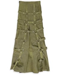 Who Decides War - Grid Bondage Maxi Skirt Wdwwbtm 0010" - Lyst
