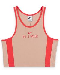 Nike - Nsw Tight Graphic Tank Top "Linen Light Crimson" If0552 286" - Lyst