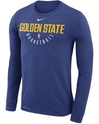 Nike - Nba Dri-Fit Long Sleeve T‑Shirt "Golden State Warriors" 927943 495" - Lyst