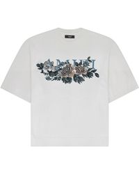 Amiri - Floral Logo T-Shirt Pf23Mks008 100" - Lyst