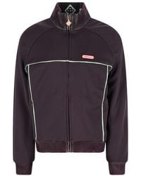 CASABLANCA - Striped Tricot Track Jacket "Burgundy Aw25 Jtp 422 01" - Lyst
