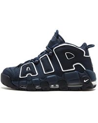 nike uptempo blue and grey