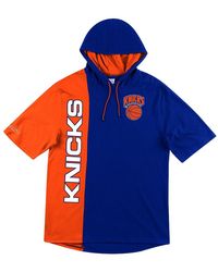 Mitchell & Ness - Nba Short Sleeve Split Hoodie "New York Knicks - Lyst