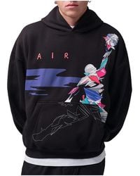 Nike - Brooklyn Oversized Graphic Fleece Pullover Hoodie Iq7449 010" - Lyst