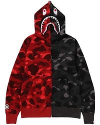 A Bathing Ape - Color Camo Separate Shark Full Zip Hoodie 1K80 115 001" - Lyst
