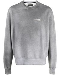 Amiri - Aged Puff Logo Crewneck Sweatshirt Aw22Mjl052 030" - Lyst