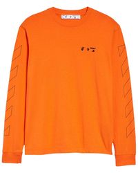 Off-White c/o Virgil Abloh - Arrows Font Long-Sleeve Skate T-Shirt Omab064F21Jer0052010" - Lyst