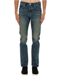 Purple Brand - P005 Stratos Vintage Knee Slit Jeans "Dark" P005 Svkd425" - Lyst