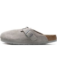 Birkenstock - Boston Soft Footbed "Suede Stone Coin" 1020549" - Lyst