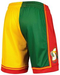 Mitchell & Ness - Split Swingman Shorts "Nba Seattle Supersonics 1995" Smsh4855 Ssu95Pppgnyw" - Lyst