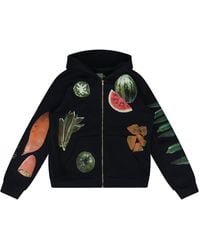 DENIM TEARS - Kiss My Grits Fruit Collage Zip Hoodie Dt700" - Lyst