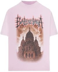 Balenciaga - Sacre Couer Medium Fit T-Shirt "Old" 850990 Tuve4 5701" - Lyst