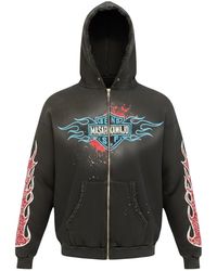 Secnd Slf - Masato Kawajo Rhinestone Studded Firestorm Hoodie "Vintage" Masshd Blk" - Lyst