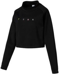 PUMA - Fierce Cat Cropped Crewneck Sweatshirt - Lyst