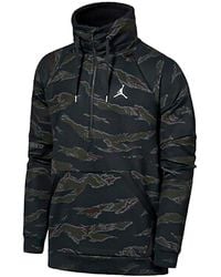 Nike - Air Flight Camo Anorak Half Zip Pullover Hoodie Ah6163 010" - Lyst