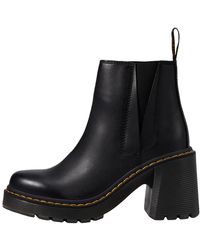 Dr. Martens - Spence Leather Flared Heel Chelsea Boots 26440001" - Lyst
