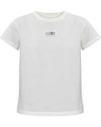 MM6 by Maison Margiela - Overdyed Jersey T-Shirt "Off" S52Gc0327M20258101" - Lyst