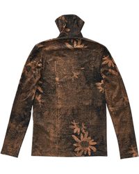 MM6 by Maison Margiela - Printed Long Sleeved Turtle Neck Top S62Nh0019S24636001S" - Lyst