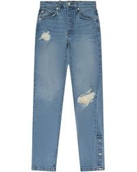 Rhude - Snap Denim Straight‑Fit Jeans Snap_Dnm_Blu" - Lyst