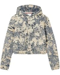 Acne Studios - Distressed Organic Denim Jacquard Jacket "Mid" C90202 863" - Lyst