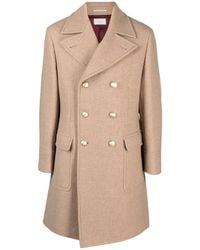 Brunello Cucinelli - Wool Double Breasted Jacket "Light Camel Sand" Brun2011" - Lyst