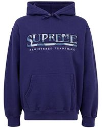 Supreme - Denim Logo Hoodie "Ss21" Su11132" - Lyst