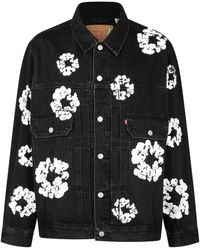 DENIM TEARS - The Cotton Wreath Denim Jacket Dt15" - Lyst