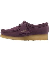 Clarks - Originals Wallabee Boot "Plum Suede" 26183775" - Lyst