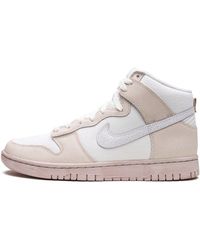 Nike - Dunk High Retro Prm "cracked Leather Swoosh" Shoes - Lyst