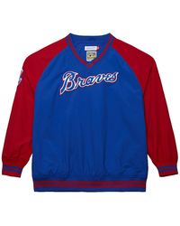 Mitchell & Ness - Nylon Pullover Jacket Vintage Logo "Mlb Braves" Jk9272 Abrroya" - Lyst