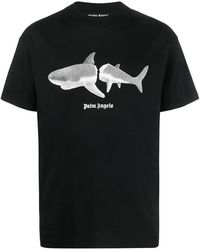 Palm Angels - Shark Classic T-Shirt Pmaa001C99Jer0121001" - Lyst