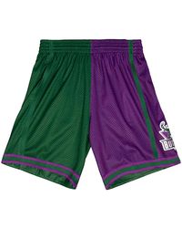 Mitchell & Ness - Split Swingman Shorts "Nba Milwaukee Bucks 1996" Smsh4855 Mbu96Pppgnpr" - Lyst