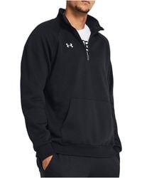 Under Armour - Rival Fleece Quarter-Zip Sweatshirt 1386016 001" - Lyst