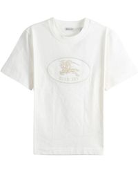 Burberry - Knight Stamp Cotton T-Shirt "Chalk Wite" 8132969" - Lyst