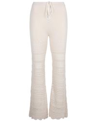 Amiri - Checkered Crochet Flare Pants - Lyst