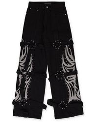 Who Decides War - Winged Logo Bondage Straight-Fit Jeans 1121030002Ss24" - Lyst