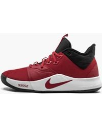Nike pg 3 university red best sale