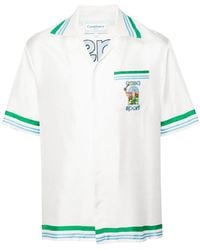CASABLANCA - Le Jeu Colore Silk Button Up Shirt & Ms24-Sh-014-01" - Lyst