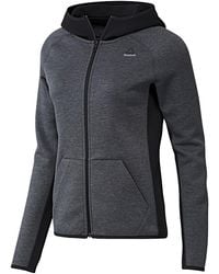 Reebok - Rcf Quik Cotton Full Zip Hoodie "Dark Heather" B45945" - Lyst