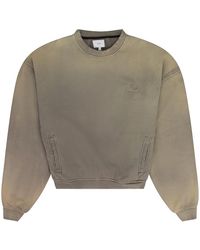 Rhude - Script Logo Sunfaded Crewneck Sweatshirt "Elephant" Rhdmhds0043 Elgrn" - Lyst