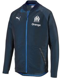 PUMA - Olympique De Marseille Pro Jacket "Peacoat Bleu Azur" 754648 01" - Lyst