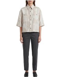 Brunello Cucinelli - Linen Boxy Shirt "Light" Brun1656" - Lyst