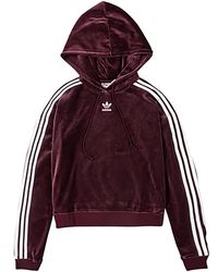 adidas - Trefoil Cropped Pullover Hoodie Dh3115" - Lyst