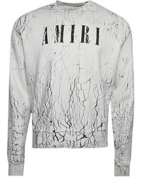 Amiri - Cracked Dye Core Logo Sweatshirt Ps23Mjl025 100" - Lyst