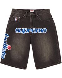 Supreme - Mitchell & Ness Washington Bullets Baggy Denim Short "Ss 26 - Lyst
